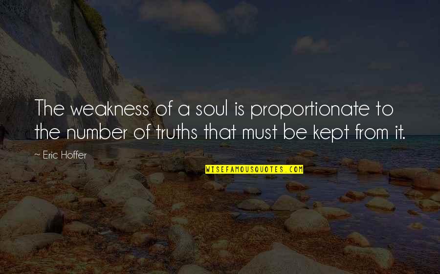 Cochise Warriors Quotes By Eric Hoffer: The weakness of a soul is proportionate to