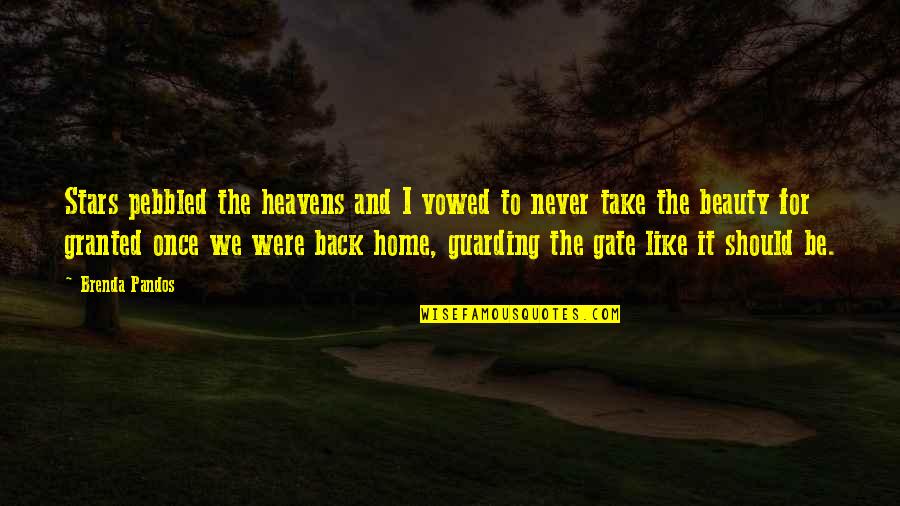 Cockchafers Quotes By Brenda Pandos: Stars pebbled the heavens and I vowed to