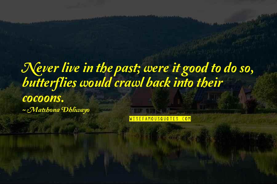 Cocoons Quotes By Matshona Dhliwayo: Never live in the past; were it good