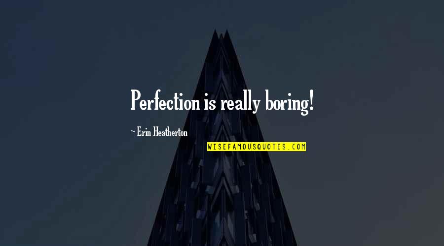 Cod Aw Zombies Quotes By Erin Heatherton: Perfection is really boring!