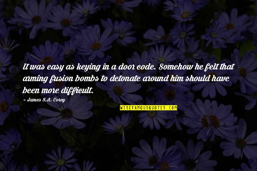 Code In Quotes By James S.A. Corey: It was easy as keying in a door