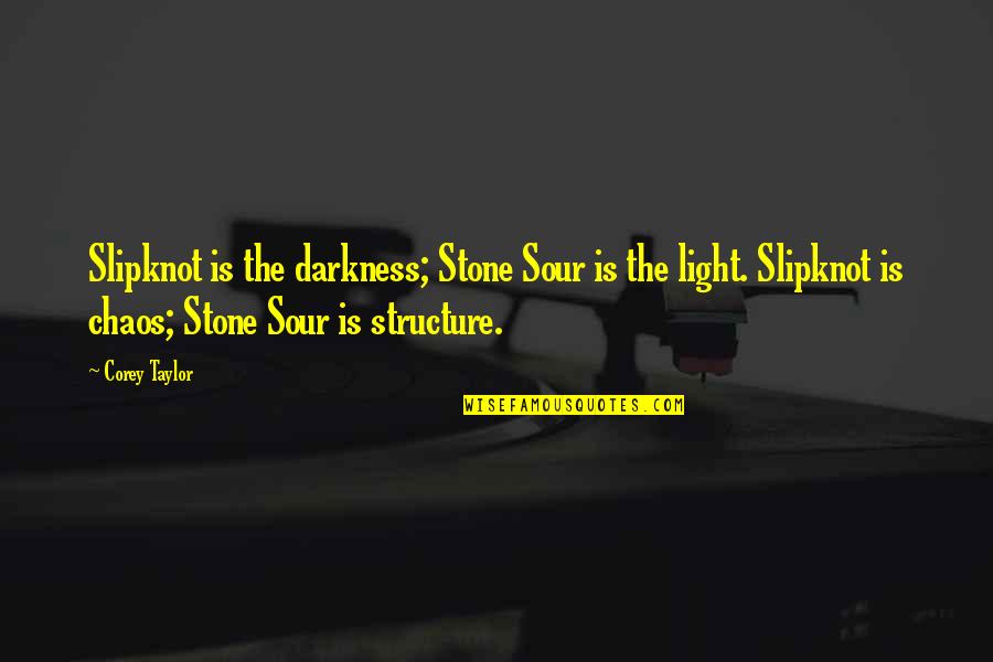Codebook For Qualitative Research Quotes By Corey Taylor: Slipknot is the darkness; Stone Sour is the