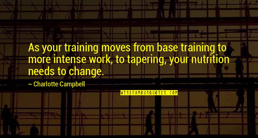 Codesoft Quotes By Charlotte Campbell: As your training moves from base training to