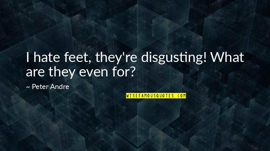 Codingschoolforkids Quotes By Peter Andre: I hate feet, they're disgusting! What are they