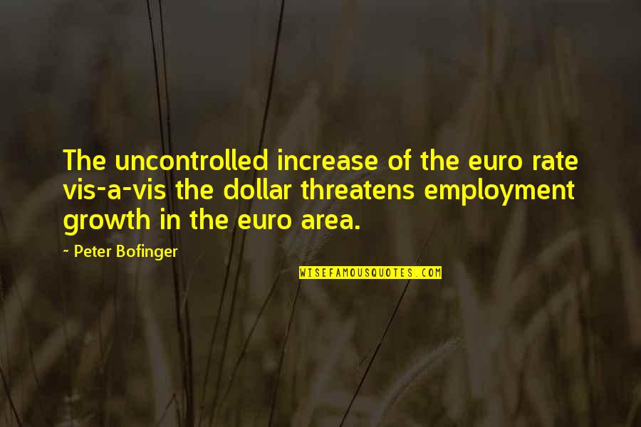 Codx Quotes By Peter Bofinger: The uncontrolled increase of the euro rate vis-a-vis