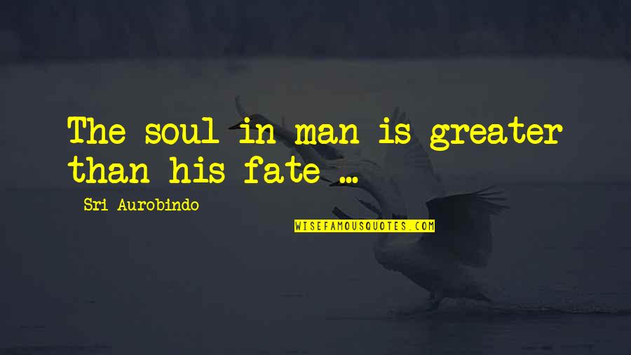 Coelioxys Quotes By Sri Aurobindo: The soul in man is greater than his
