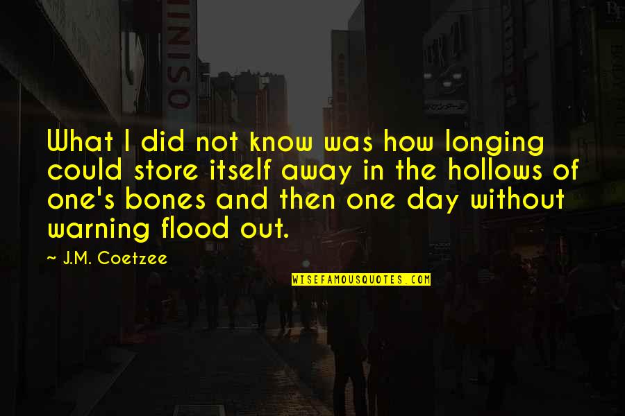 Coetzee Quotes By J.M. Coetzee: What I did not know was how longing