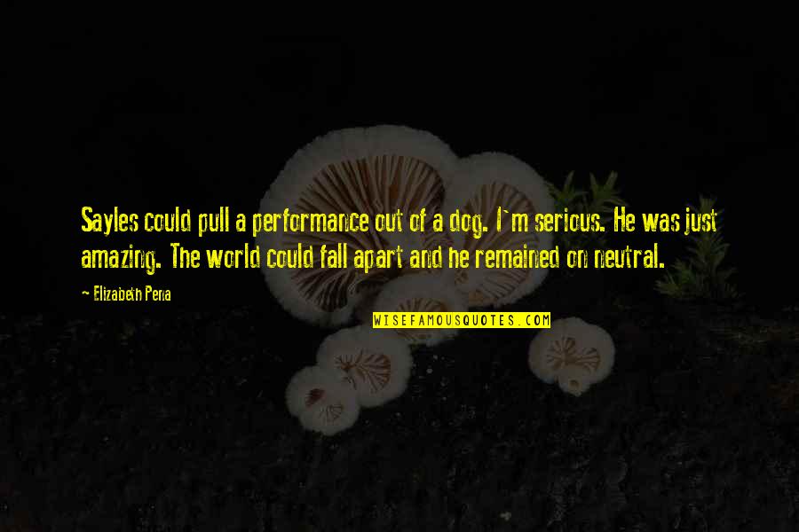 Coffee And Tequila Quotes By Elizabeth Pena: Sayles could pull a performance out of a
