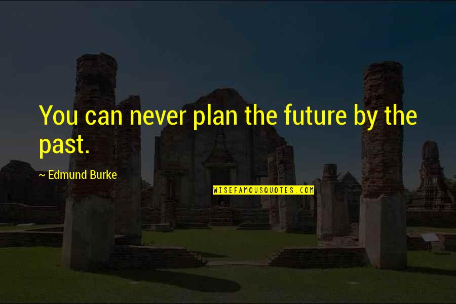 Coffee Literary Quotes By Edmund Burke: You can never plan the future by the