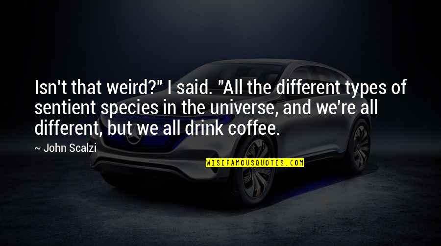 Coffee O'clock Quotes By John Scalzi: Isn't that weird?" I said. "All the different