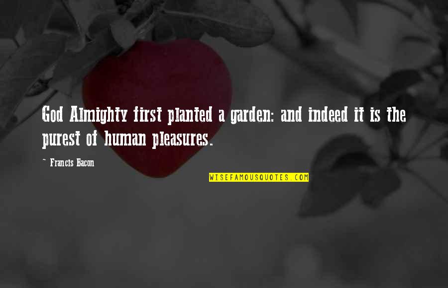 Coffers Fund Quotes By Francis Bacon: God Almighty first planted a garden: and indeed