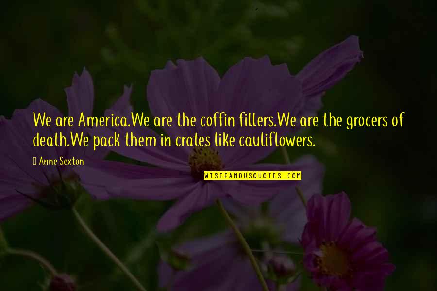 Coffins Quotes By Anne Sexton: We are America.We are the coffin fillers.We are
