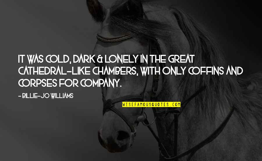 Coffins Quotes By Billie-Jo Williams: It was cold, dark & lonely in the
