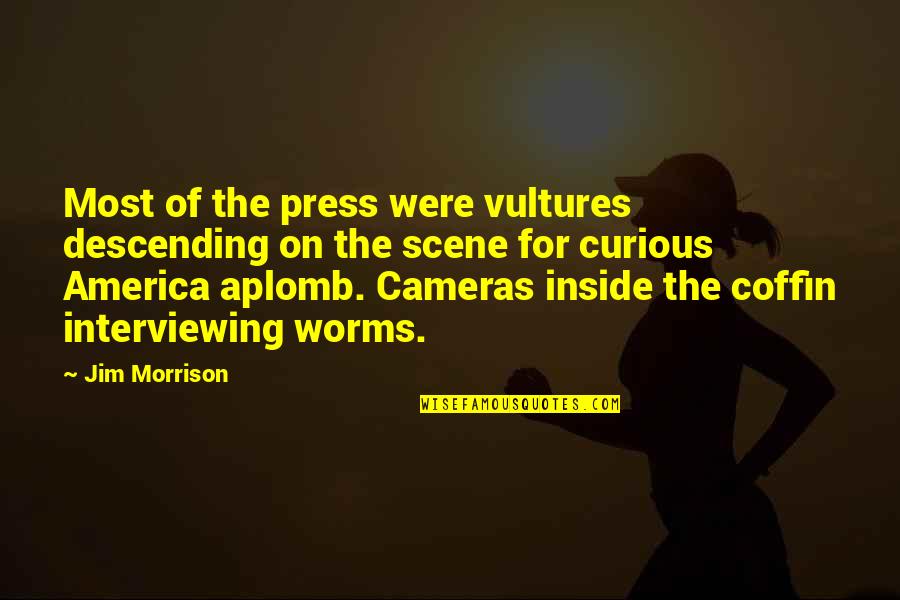 Coffins Quotes By Jim Morrison: Most of the press were vultures descending on
