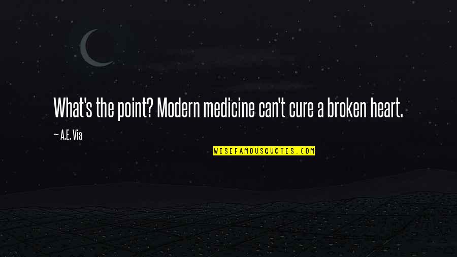 Cogan Mezzanines Quotes By A.E. Via: What's the point? Modern medicine can't cure a
