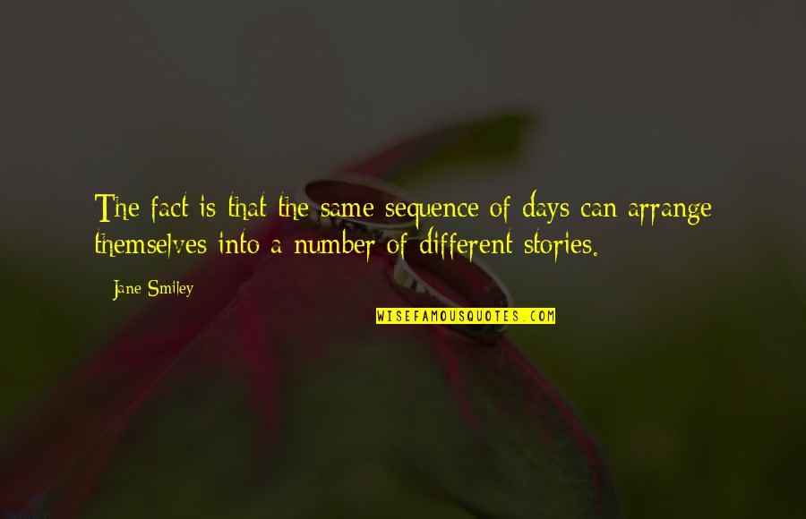 Cogitant Jelent Se Quotes By Jane Smiley: The fact is that the same sequence of Cogitant Jelent Se Quotes By Jane Smiley: The fact is that the same sequence of