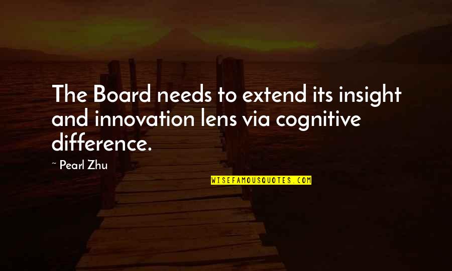 Cognitive Quotes By Pearl Zhu: The Board needs to extend its insight and