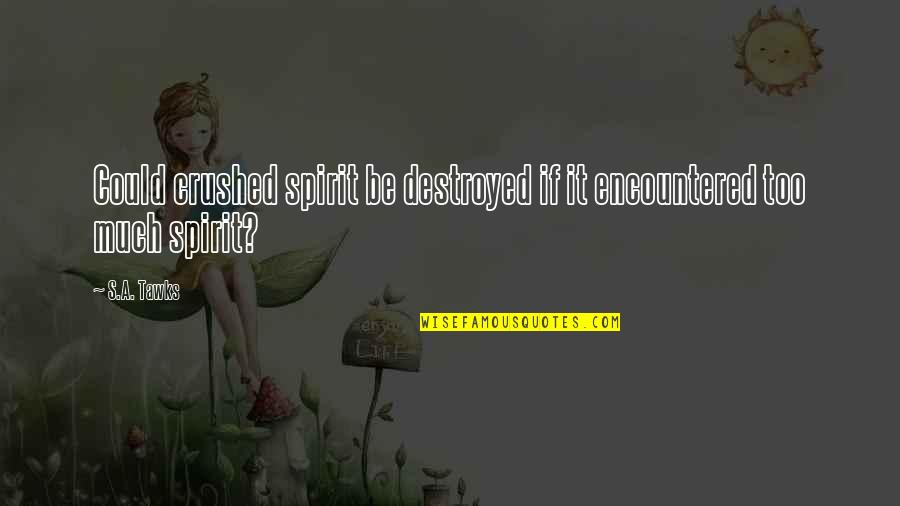 Cohuna Virus Quotes By S.A. Tawks: Could crushed spirit be destroyed if it encountered