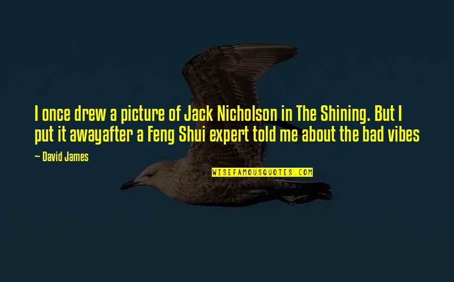 Coifman Robert Quotes By David James: I once drew a picture of Jack Nicholson Coifman Robert Quotes By David James: I once drew a picture of Jack Nicholson