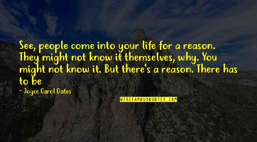 Coincidan Quotes By Joyce Carol Oates: See, people come into your life for a