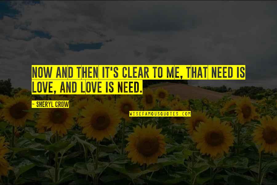 Coincidence In Life Quotes By Sheryl Crow: Now and then it's clear to me, that