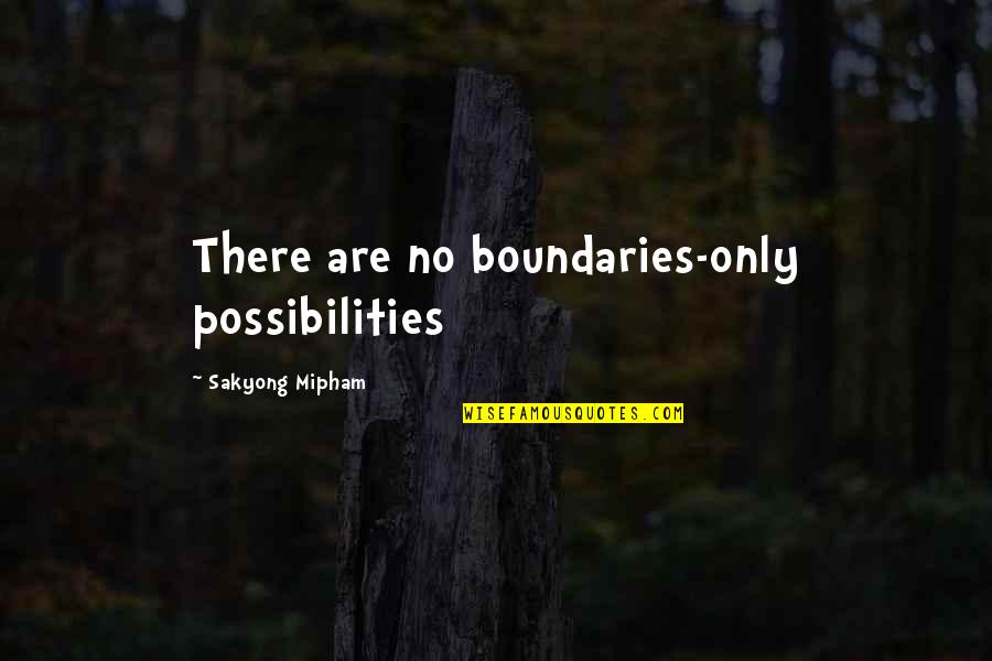 Coinit Dundee Quotes By Sakyong Mipham: There are no boundaries-only possibilities