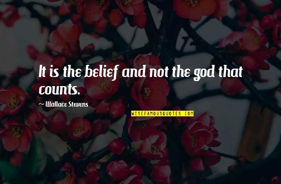 Coitado Remix Quotes By Wallace Stevens: It is the belief and not the god