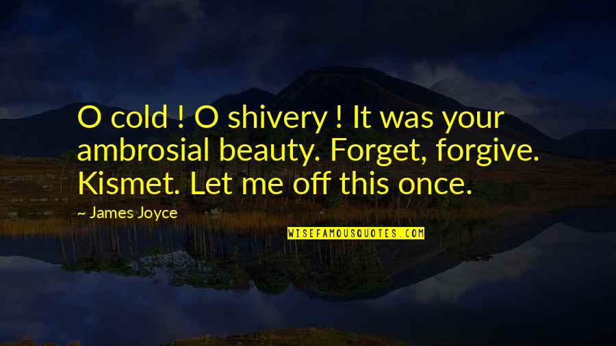 Cold And Beauty Quotes By James Joyce: O cold ! O shivery ! It was