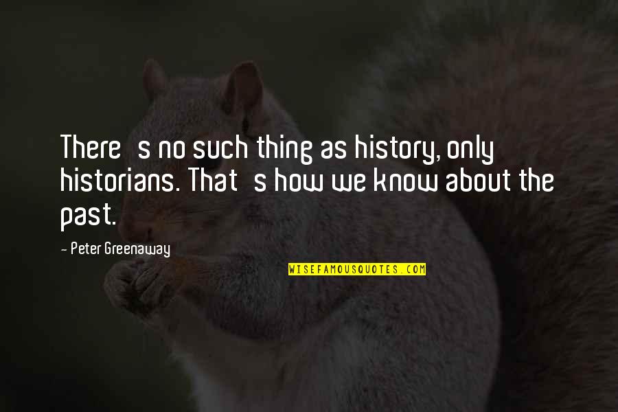 Cold Beauty Quotes By Peter Greenaway: There's no such thing as history, only historians.