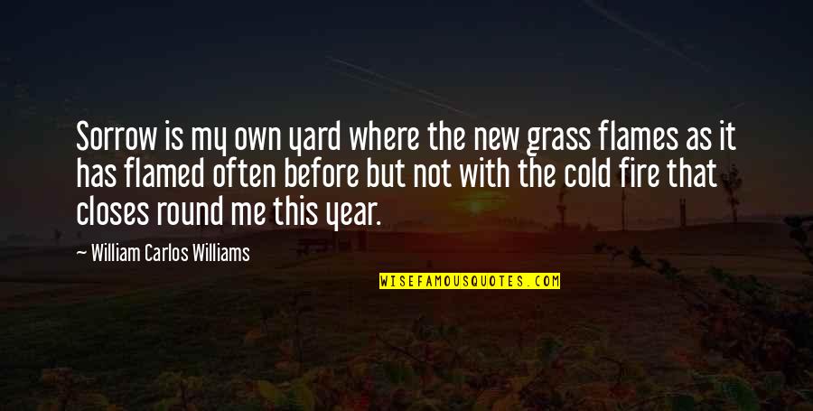 Cold Fire Quotes By William Carlos Williams: Sorrow is my own yard where the new