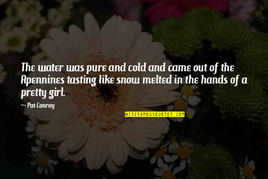 Cold Hands Quotes By Pat Conroy: The water was pure and cold and came
