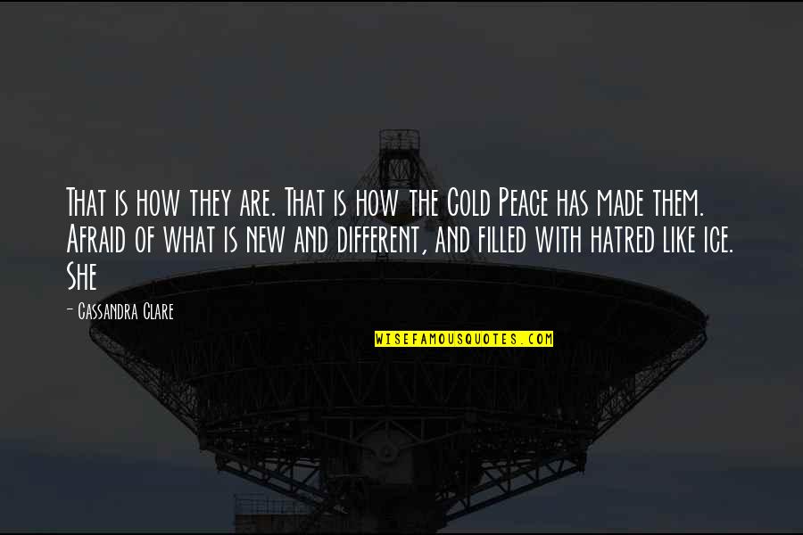 Cold Ice Quotes By Cassandra Clare: That is how they are. That is how