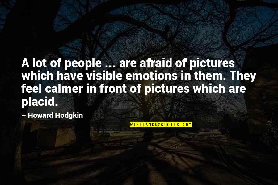 Cold Like Ice Quotes By Howard Hodgkin: A lot of people ... are afraid of