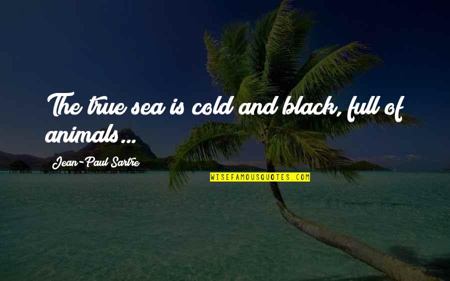Cold Quotes By Jean-Paul Sartre: The true sea is cold and black, full
