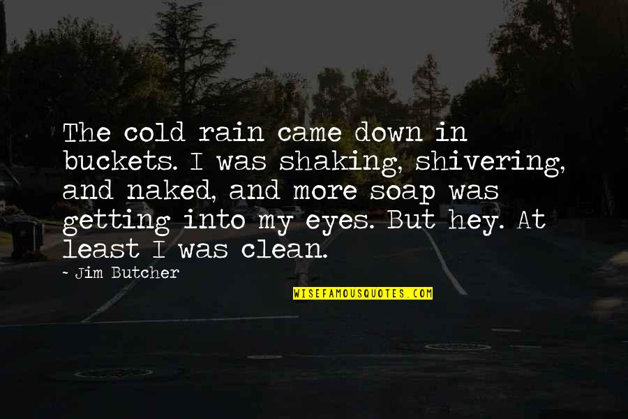 Cold Rain Quotes By Jim Butcher: The cold rain came down in buckets. I