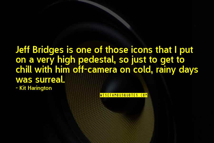 Cold Rainy Days Quotes By Kit Harington: Jeff Bridges is one of those icons that