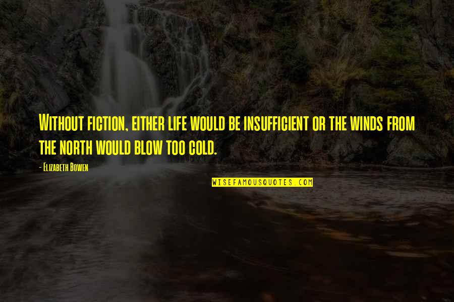 Cold Winds Quotes By Elizabeth Bowen: Without fiction, either life would be insufficient or