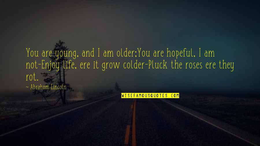 Colder Than Quotes By Abraham Lincoln: You are young, and I am older;You are