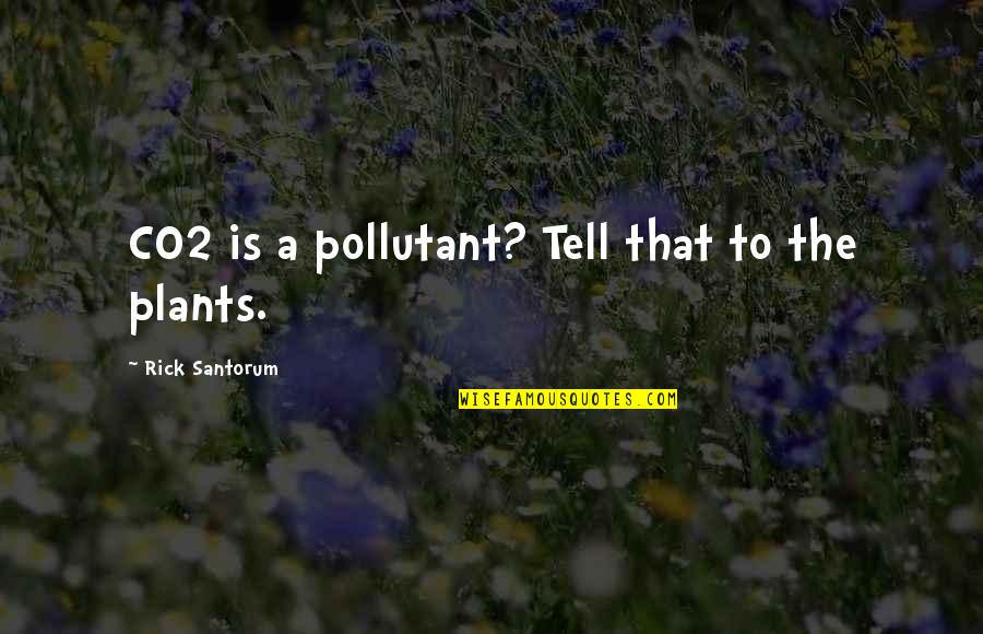 Colin Fletcher Quotes By Rick Santorum: CO2 is a pollutant? Tell that to the