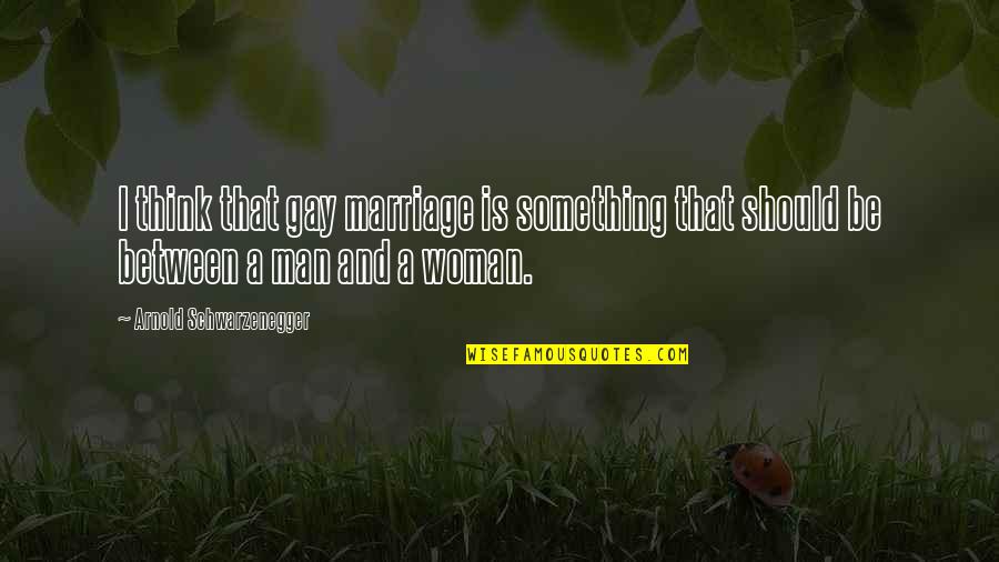 Coliseum Los Angeles Quotes By Arnold Schwarzenegger: I think that gay marriage is something that