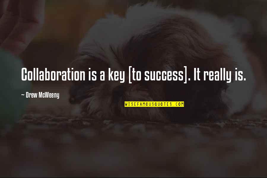 Collaboration And Success Quotes By Drew McWeeny: Collaboration is a key [to success]. It really