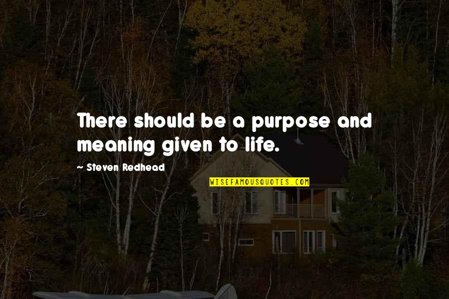 Collaboration In The Workplace Quotes By Steven Redhead: There should be a purpose and meaning given