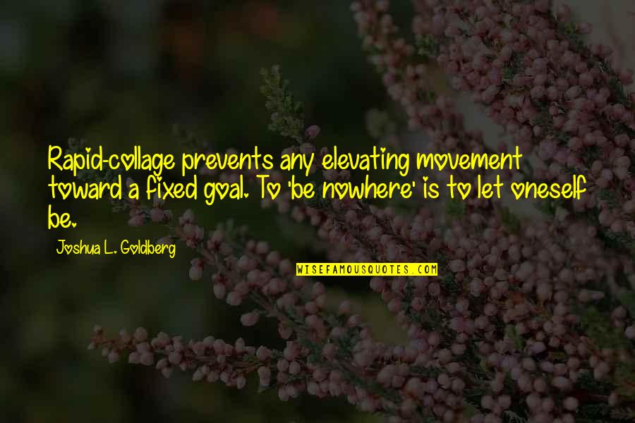 Collage Quotes By Joshua L. Goldberg: Rapid-collage prevents any elevating movement toward a fixed