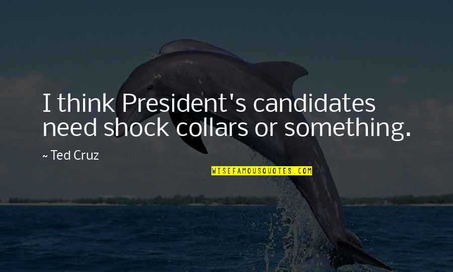 Collars Quotes By Ted Cruz: I think President's candidates need shock collars or