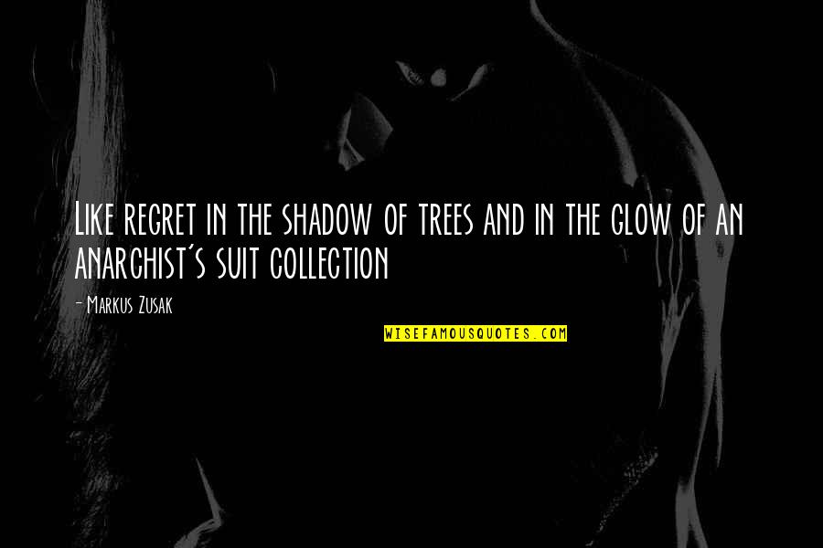 Collection Quotes By Markus Zusak: Like regret in the shadow of trees and