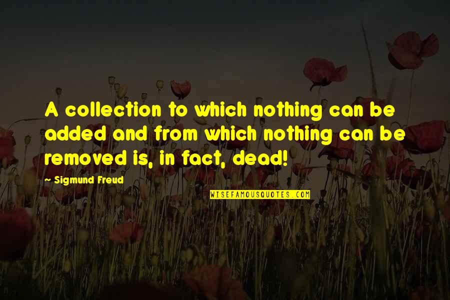 Collection Quotes By Sigmund Freud: A collection to which nothing can be added