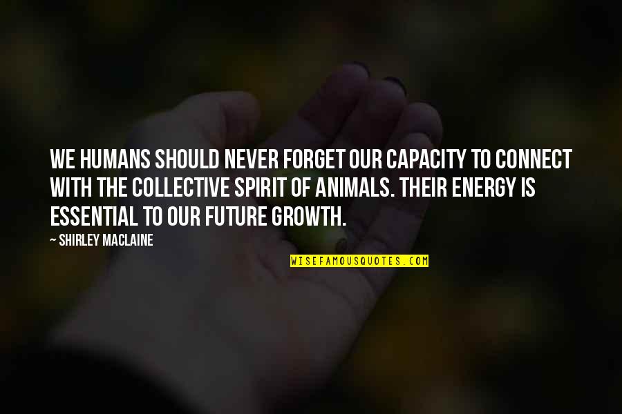 Collective Energy Quotes By Shirley Maclaine: We humans should never forget our capacity to