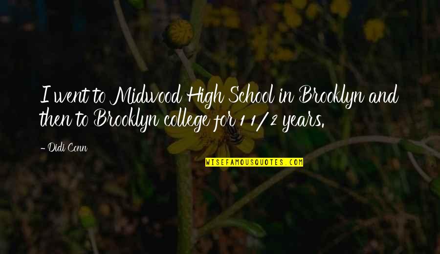 College And High School Quotes By Didi Conn: I went to Midwood High School in Brooklyn