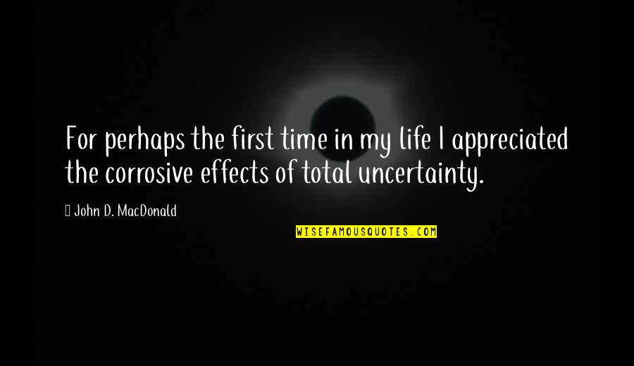 College End Quotes By John D. MacDonald: For perhaps the first time in my life College End Quotes By John D. MacDonald: For perhaps the first time in my life
