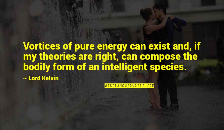 College Football Drinking Quotes By Lord Kelvin: Vortices of pure energy can exist and, if